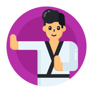 karate web simgesi basit tasarım 