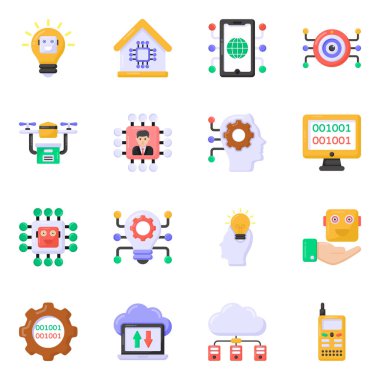 vektör modern düz tasarım simgeleri kümesi