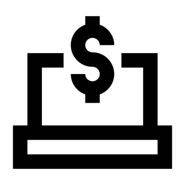 Dolar web simgesi basit tasarım