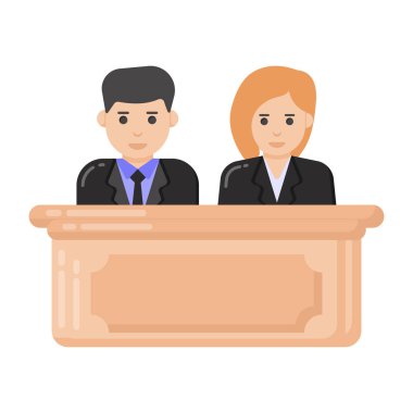 Konuşma kabarcığı vektör çizimi tasarımı olan iş adamları