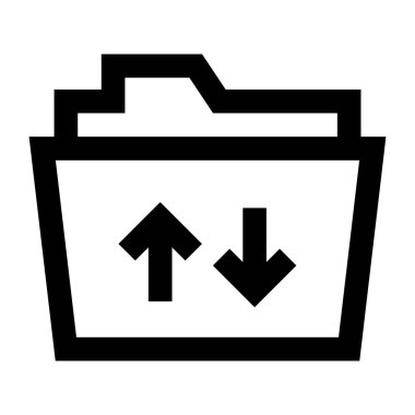 klasör ağ simgesi. düz resimleme