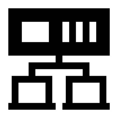 Bilgisayar. Web simgesi basit illüstrasyon