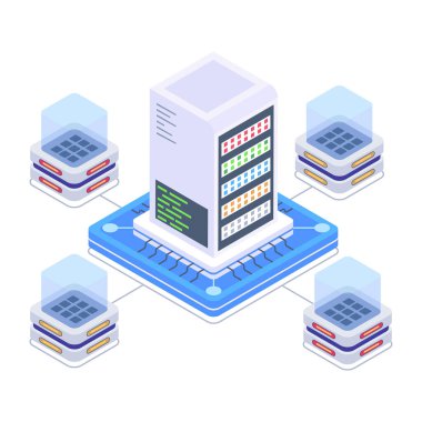 Bilgisayar ve dizüstü bilgisayarın izometrik çizimi.