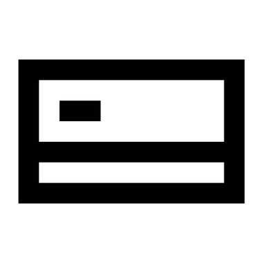 Kredi kartıyla. Basit resimleme