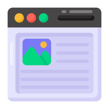 İnternet sitesi. Web simgesi basit illüstrasyon