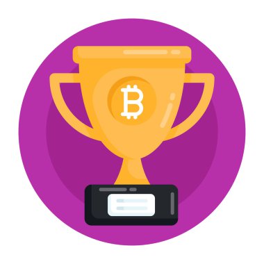 Ödül ikonu vektör illüstrasyon tasarımlı kupa