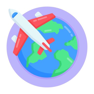 uçak ikonu vektör illüstrasyonu