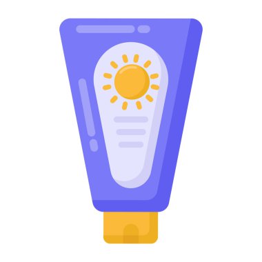 Güneş ikonu vektörü. Güneş kremi işareti. izole resimleme sembolü