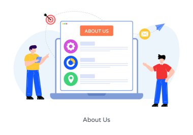 Beyaz arka planda panosu olan ve kontrol listesi olan bir adam. vektör illüstrasyonu