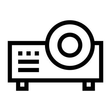 Projektör kamera simgesi. Web için cctv vektör simgelerinin özet çizimi