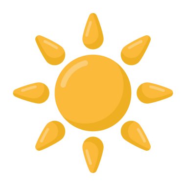 Güneş Simgesi Vektör illüstrasyonu