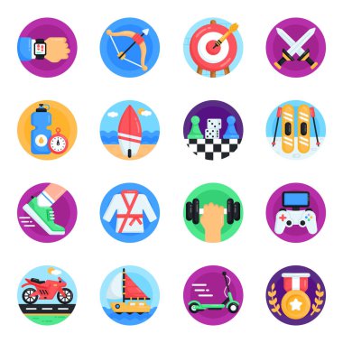 Uzun gölge, araba, ulaşım ve diğer vektör illüstrasyonlarına sahip modern düz simgeler kümesi