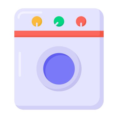 çamaşır makinesi ikon vektör çizimi