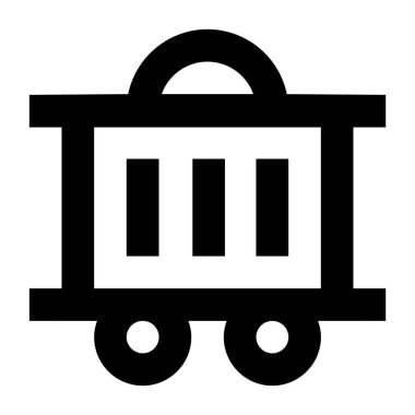 El arabası. Web simgesi basit tasarım