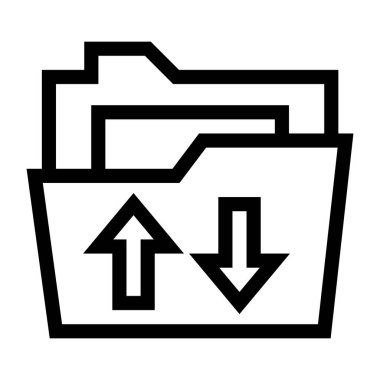 klasör ağ simgesi. düz resimleme