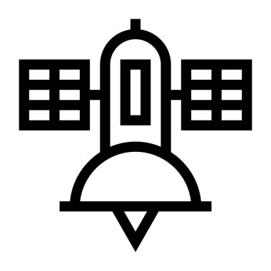 uydu simgesi vektör illüstrasyonu