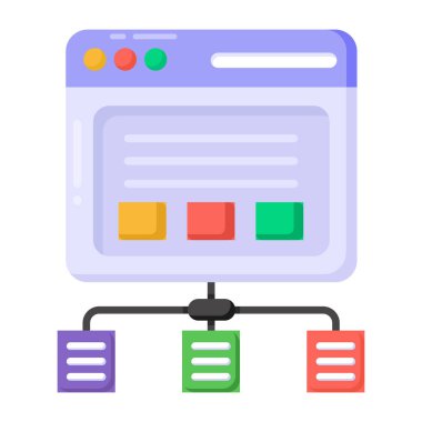 İnternet sitesi. Web simgesi basit illüstrasyon