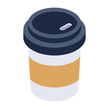 Kahve. Web simgesi basit illüstrasyon