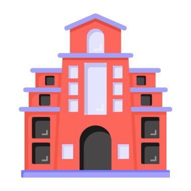 Bina. Web simgesi basit illüstrasyon