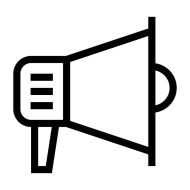 Megafon. Web simgesi basit illüstrasyon