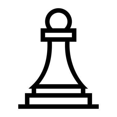 Satranç figürü web simgesi vektör çizimi 