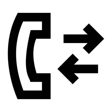 Telefon arama web simgesi. düz resimleme