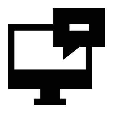 Konuş. Web simgesi basit illüstrasyon