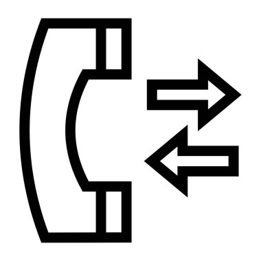 Telefon arama web simgesi. düz resimleme