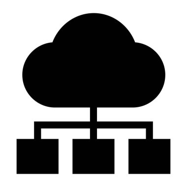 Bulut hesaplama web simgesi. düz resimleme