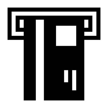 ATM 'de. Web simgesi basit illüstrasyon