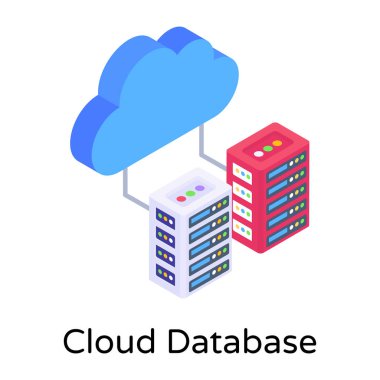 Bulut hesaplama düz vektör simgesi