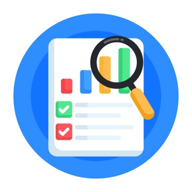 Büyüteçli pano, vektör illüstrasyonu