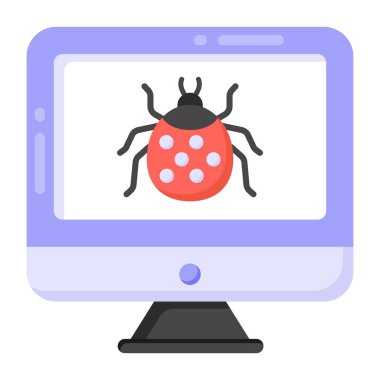 Böcek. Web simgesi basit illüstrasyon