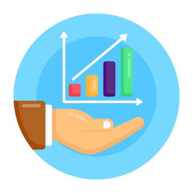 Bir el grafikle bozuk para tutuyor.