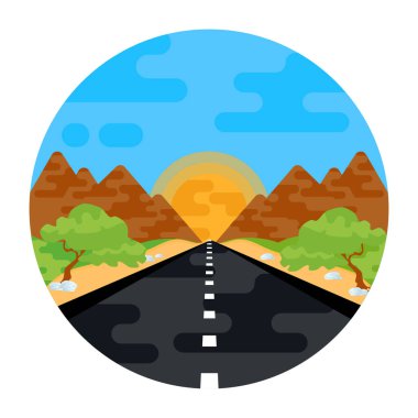 Yol tabelası. vektör illüstrasyonu