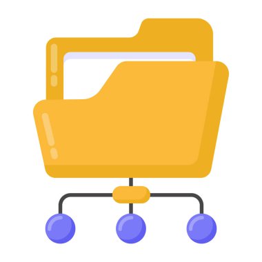 Belgeler ve veritabanı vektör illüstrasyon tasarımı içeren dizin