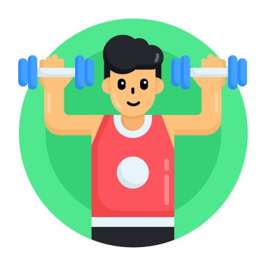 Dambılı adam. vektör illüstrasyonu