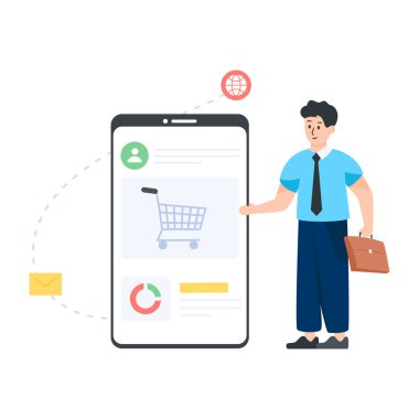 çevrimiçi alışveriş vektörü simgesi