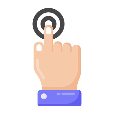 Parmak gösterme ikonu. Web için çağrı merkezi vektör simgelerinin basit illüstrasyonu