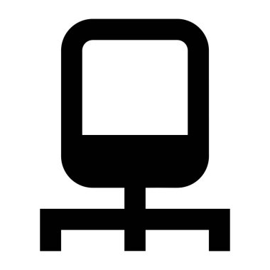 Sandalye. Web simgesi basit illüstrasyon