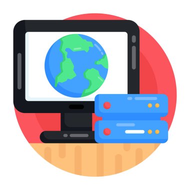 Dünya vektör çizimi ve küresi olan cep telefonu