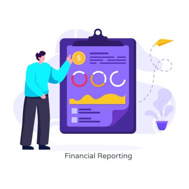 Mali raporlamanın vektör illüstrasyonu 