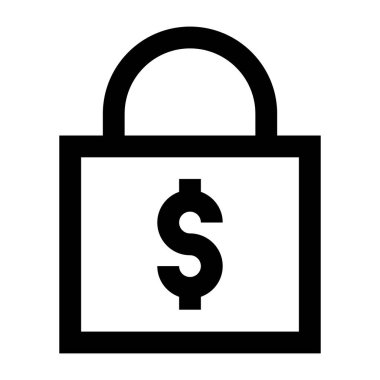 Dolar torba vektör simgesi