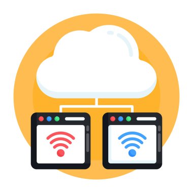 Bulut hesaplama. Web simgesi