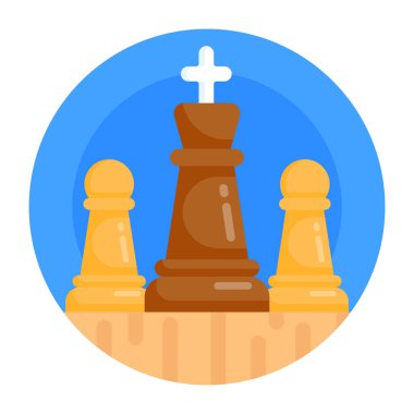 Satranç. Web simgesi basit illüstrasyon