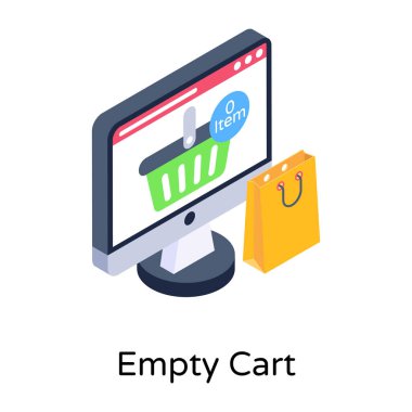 Alışveriş. Web simgesi basit illüstrasyon