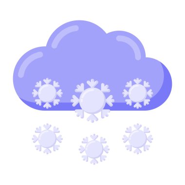 Bulut hesaplama simgesi. Web için hava vektörü simgelerinin düz çizimi