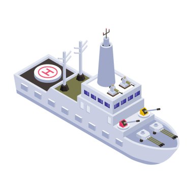 Modern bir binanın izometrik çizimi