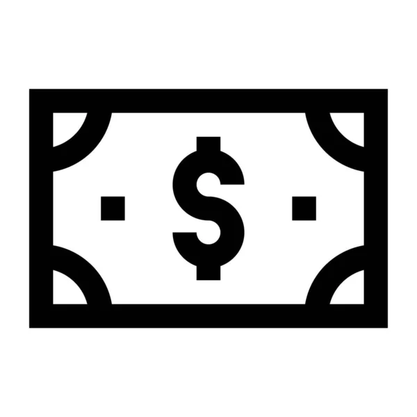 Geld Web Symbol Einfache Illustration — Stockvektor