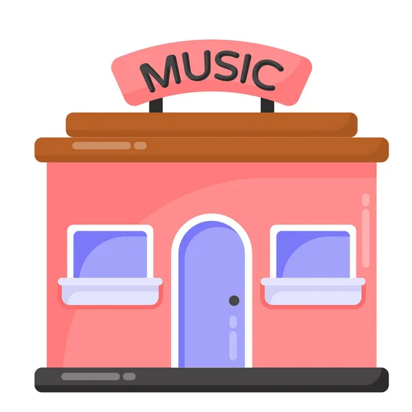 Magasin Musique Icône Vectoriel Illustration — Image vectorielle